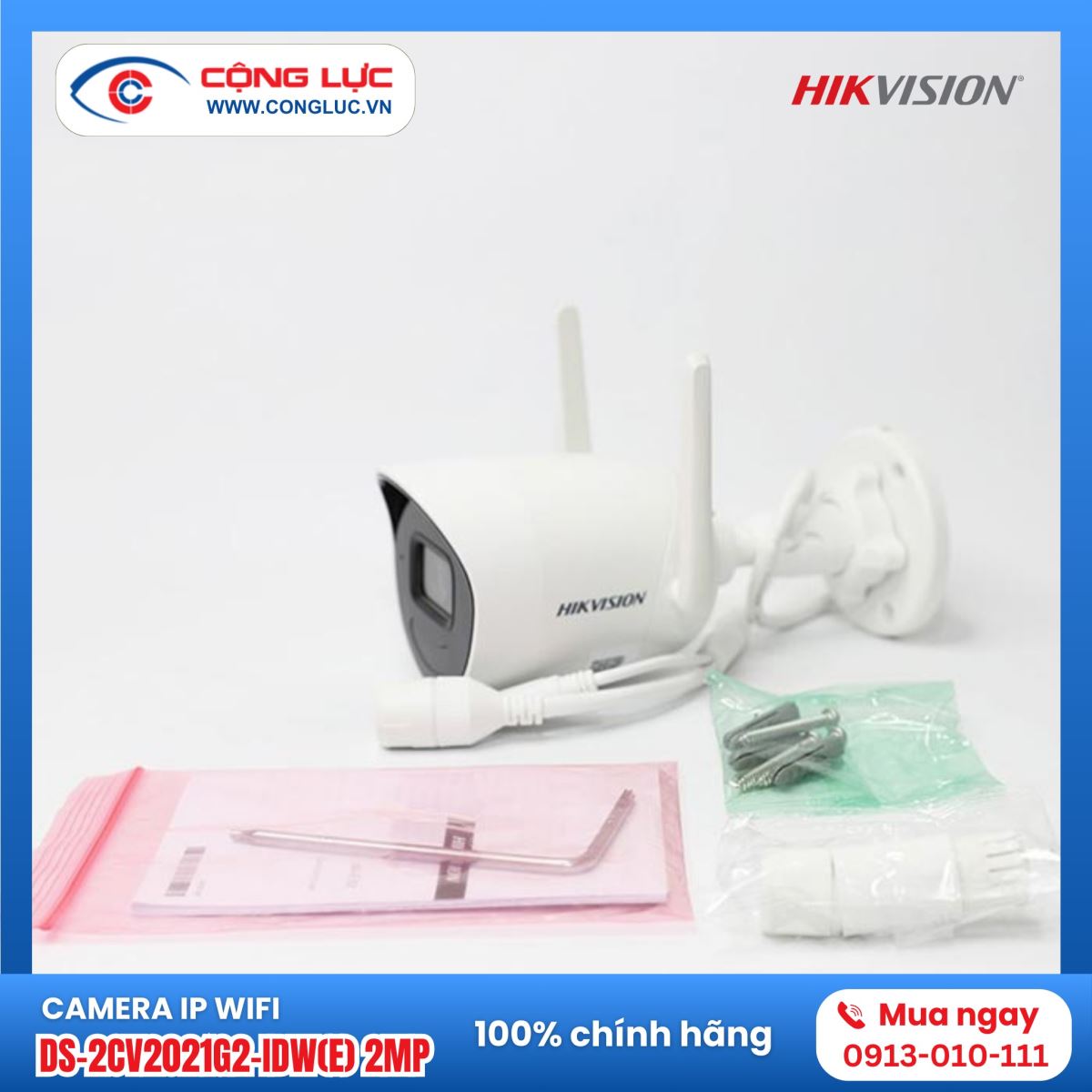 Camera IP wifi Hikvision 2MP DS-2CV2021G2-IDW(E) chính hãng