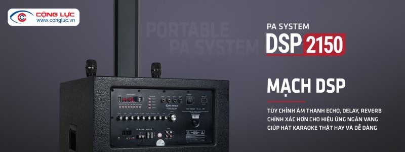Loa Biểu Diễn Di Động Sumico DSP2150 tuỳ chỉnh âm thanh dễ dàng