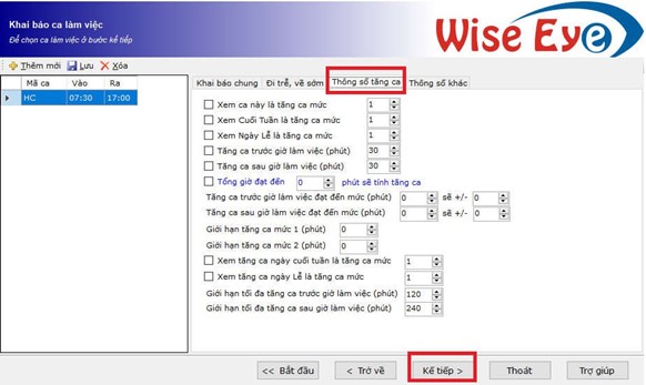 Hướng dẫn khai báo và sắp xếp lịch trình làm việc cho nhân viên - Phần mềm Wise Eye Mix 3