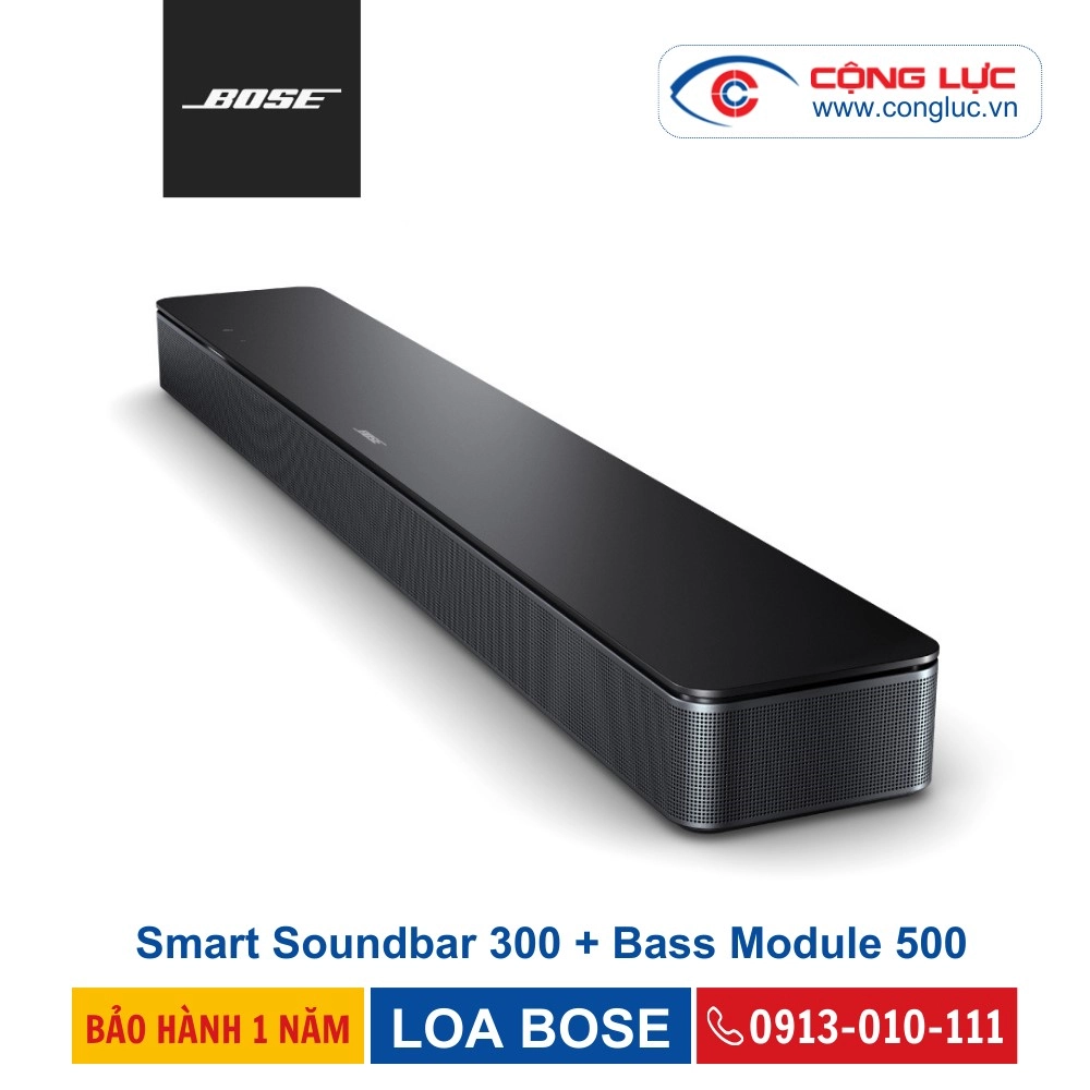 Loa Di Động Bose Smart Soundbar 300 + Bass Module 500