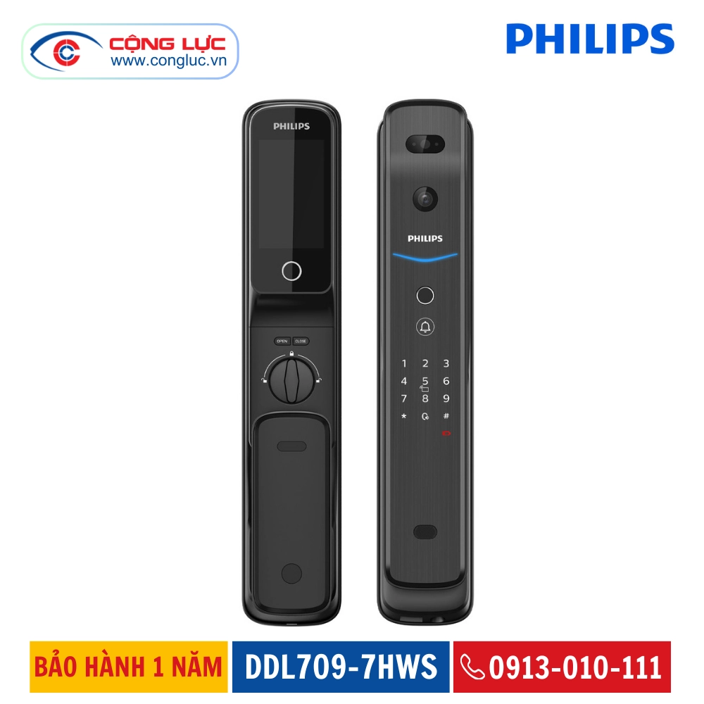 Khóa Cửa Vân Tay Philips DDL709-7HWS