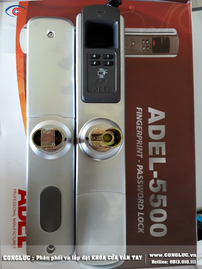 Lắp khóa vân tay thẻ từ Adel 5500 giá rẻ cho căn hộ tại SHP Hải Phòng
