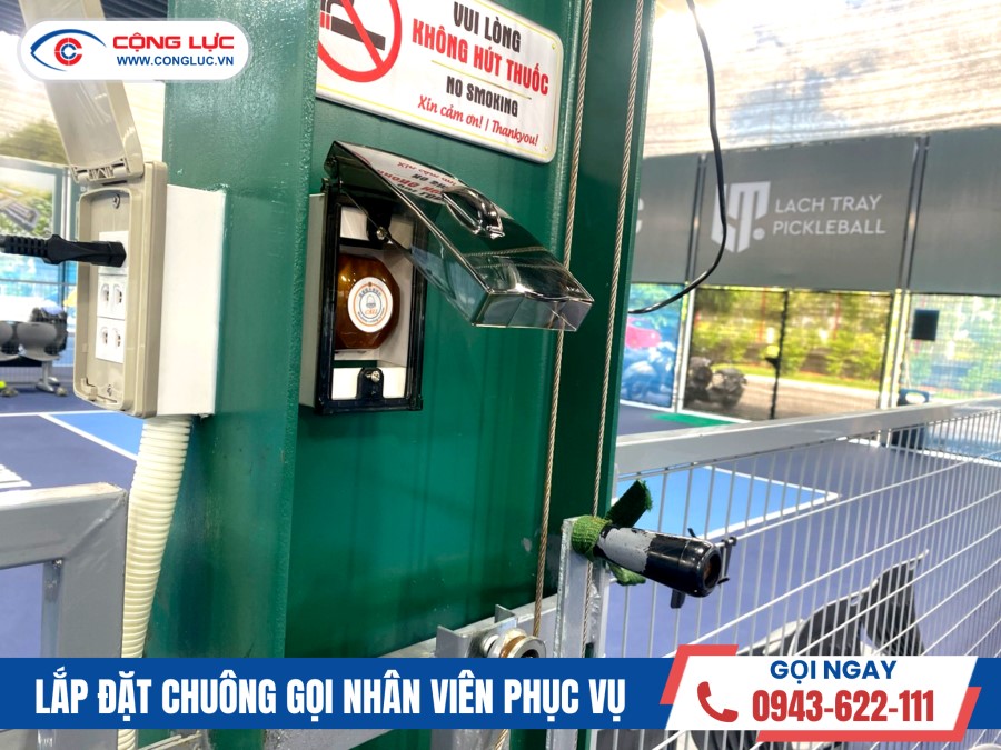 triển khai hệ thống chuông gọi phục vụ sân pickleball lạch tray Hải Phòng