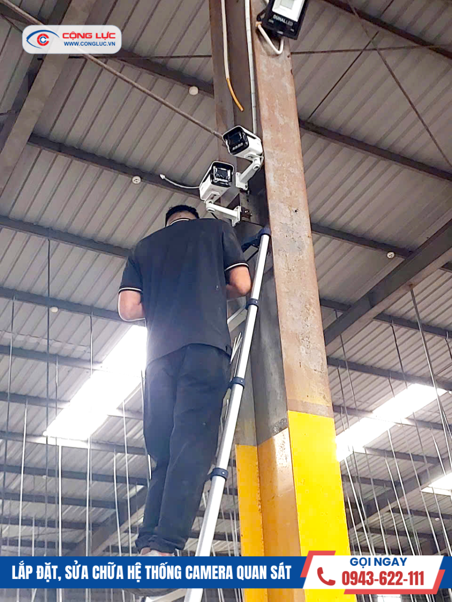 cộng lực lắp camera giám sát nhà xưởng B2B tại Kiều Hạ Hải Phòng