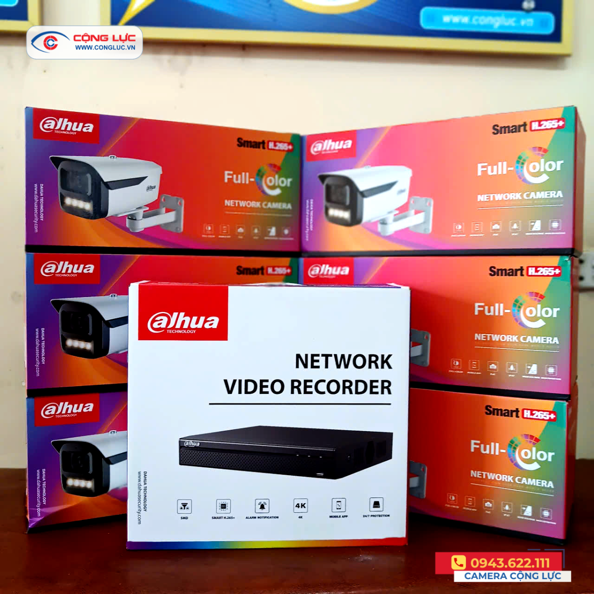 lắp camera ip dahua 4mp full color tại nhà xưởng B2B Hải Phòng