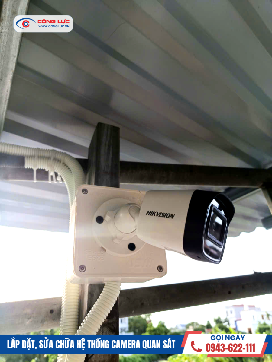 Lắp camera IP Hikvision 2MP nhà xưởng CK Vina tại Lê Chân Hải Phòng