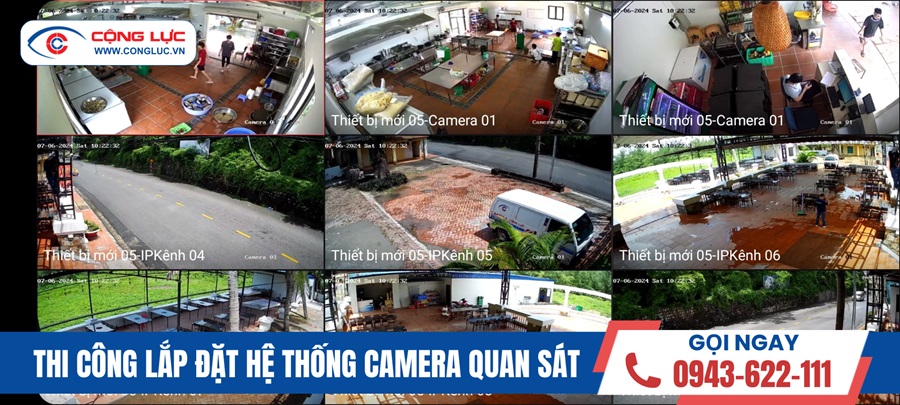 lắp đặt hệ thống camera giám sát cho nhà hàng ở núi hàm rồng đồ sơn