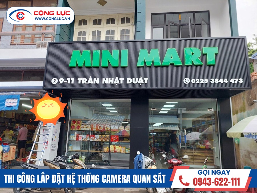 Lắp đặt hệ thống camera quan sát siêu thị mini mart 9-11 Trần Nhật Duật quận Ngô Quyền