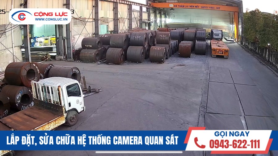 thi công hệ thống camera quan sát tại xưởng thép Ngọc Hiếu quận Hồng Bàng Hải Phòng