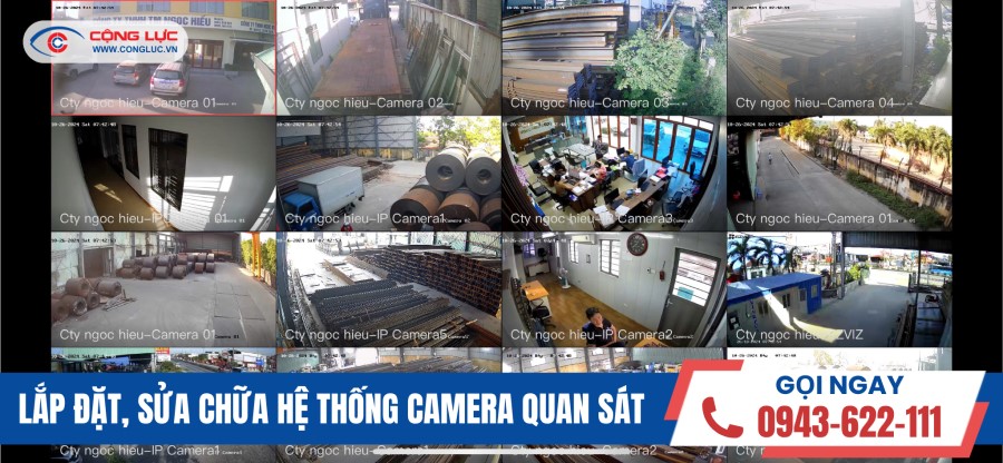 thi công hệ thống camera nhà xưởng ngọc Hiếu tại đường 5, quận hồng bàng hải phòng