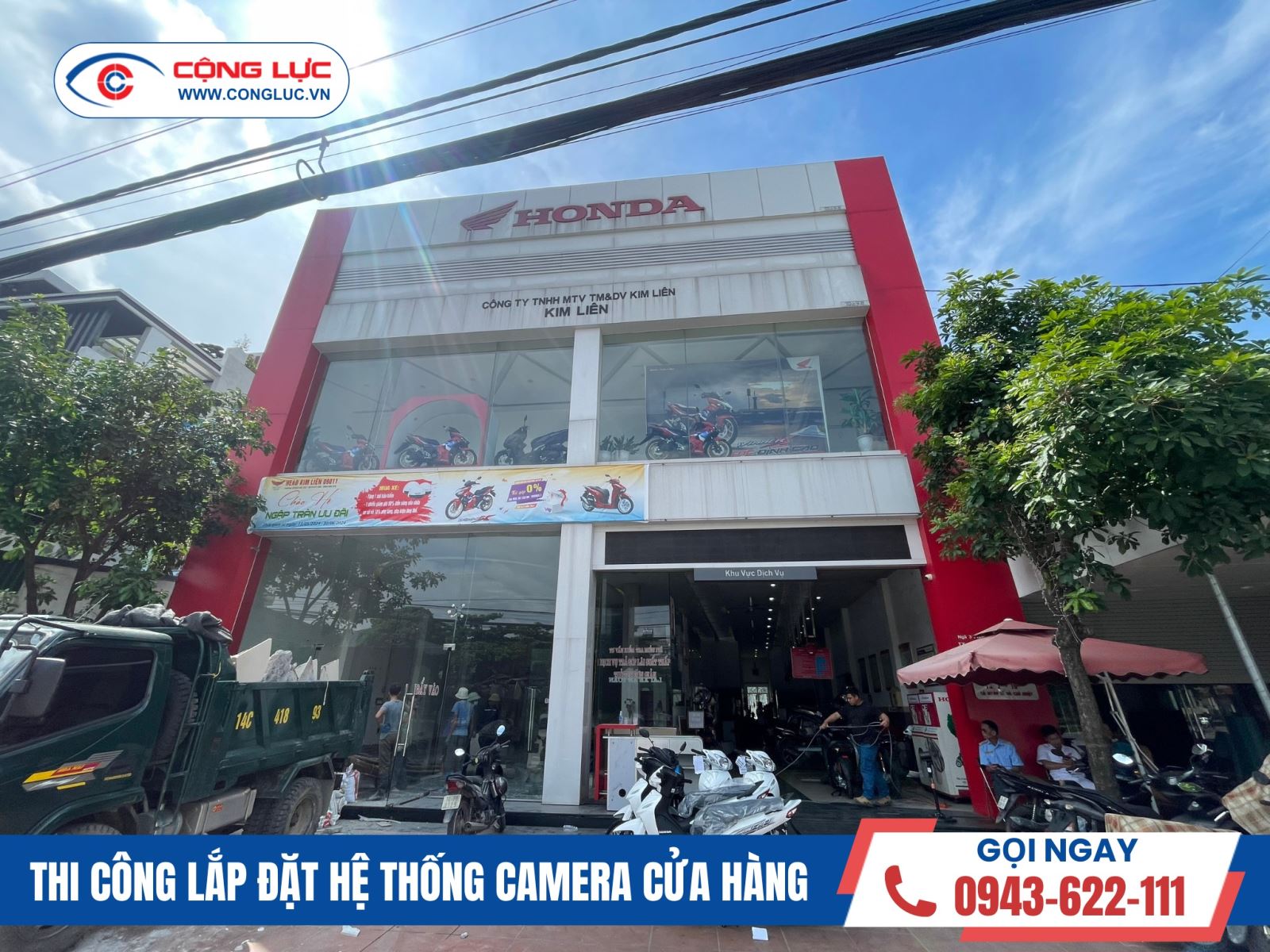 Lắp đặt camera an ninh cửa hàng xe máy Yamaha Kim Liên tại tỉnh Quảng Ninh