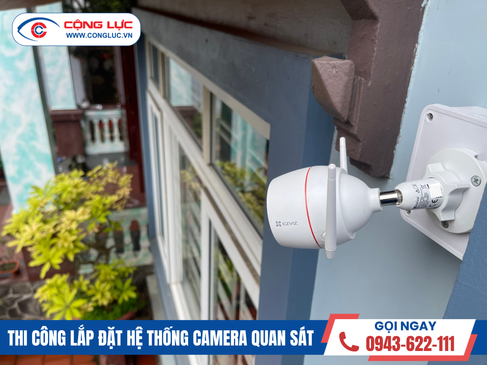 lắp đặt camera wifi ezviz ngoài trời giá rẻ tại hải phòng