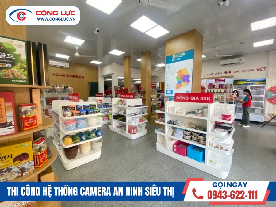 thi công hệ thống camera an ninh siêu thị konni 39 ở sầm sơn thanh hoá