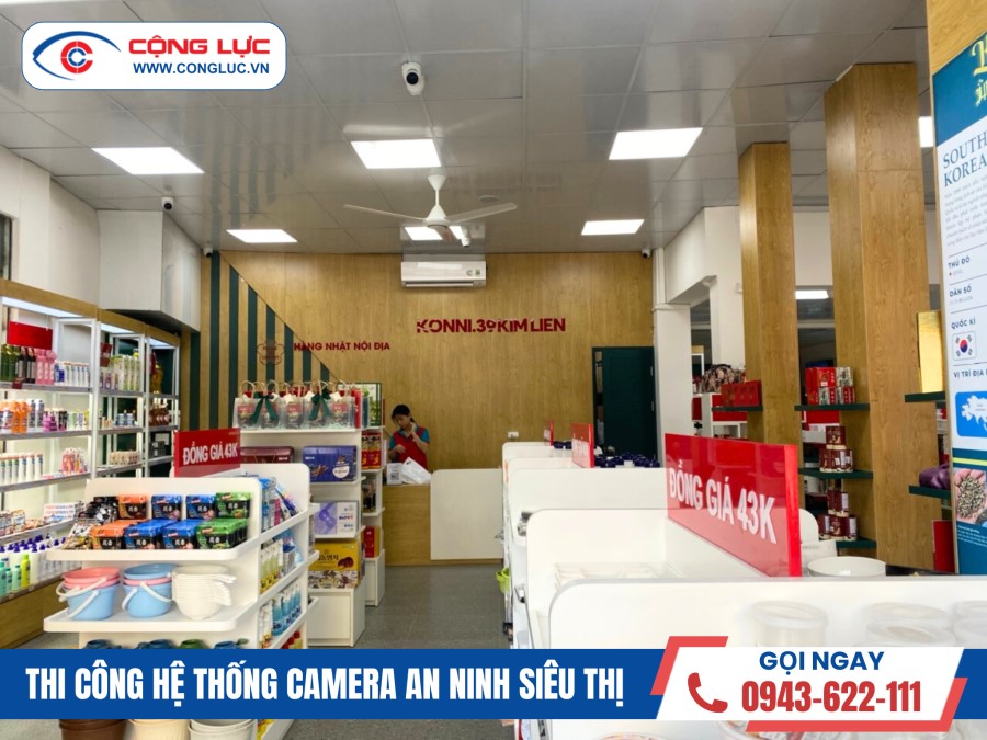 lắp đặt camera giám sát tại siêu thị konni 39 sầm sơn thanh hoá