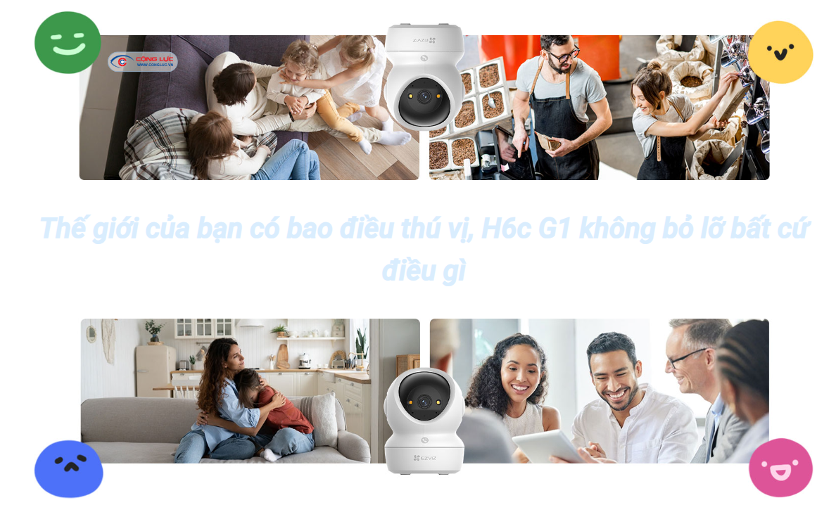 Camera Trong Nhà Ezviz H6C G1 4K 8MP chính hãng giá tốt tại Hải Phòng