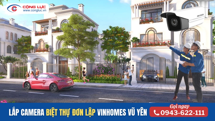 lắp đặt camera quan sát biệt thự đơn vị vinhomes vũ yên hải phòng