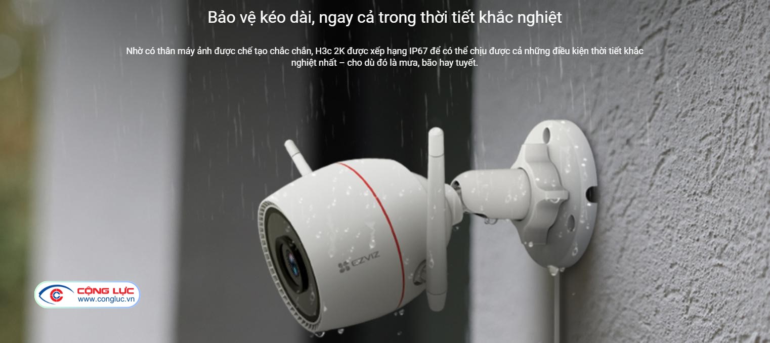 Camera wifi Ezviz H3C 3MP chống chịu mọi khắc nghiệt thời tiết