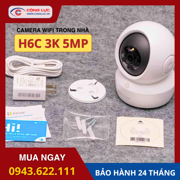 Bán camera wifi Ezviz H6C Pro 3K 5MP chính hãng tại Hải Phòng