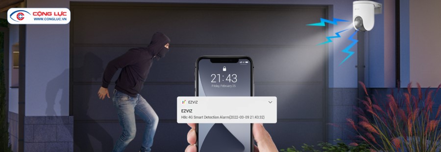 camera sim 4g ezviz h8c 2k tính năng báo động thông minh về tin nhắn điện thoại