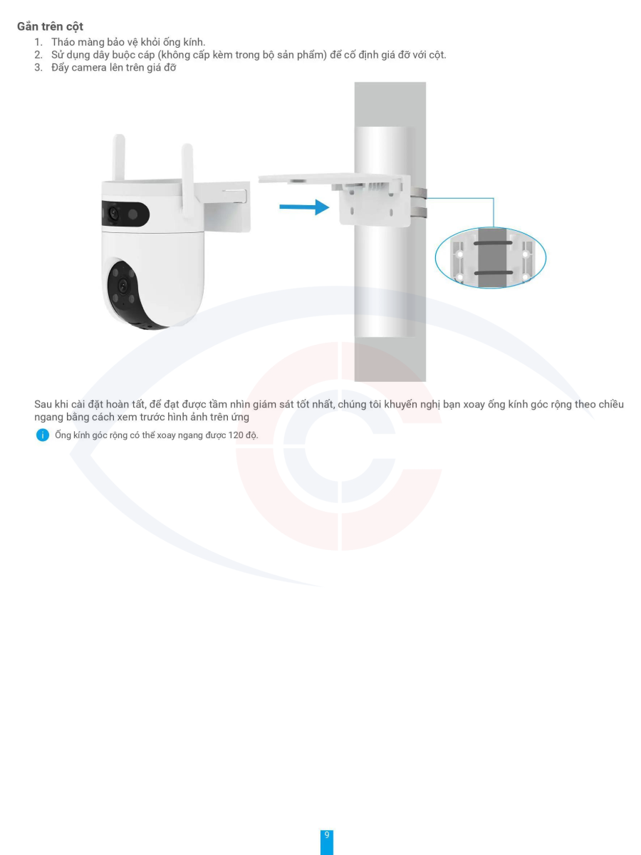 hướng dẫn sử dụng camera wifi 2 ống kính ngoài trời Ezviz H9C 6MP-10
