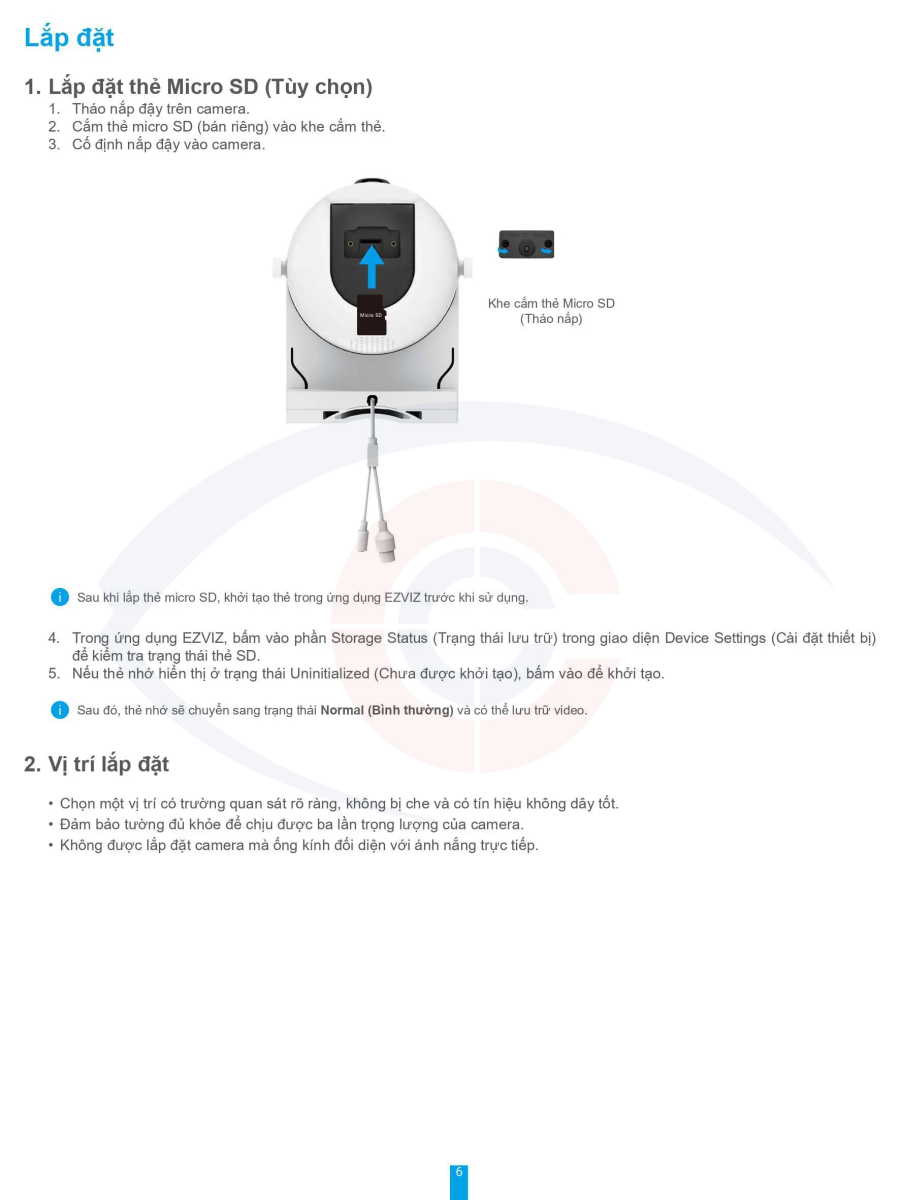 hướng dẫn sử dụng camera wifi 2 ống kính ngoài trời Ezviz H9C 6MP-7