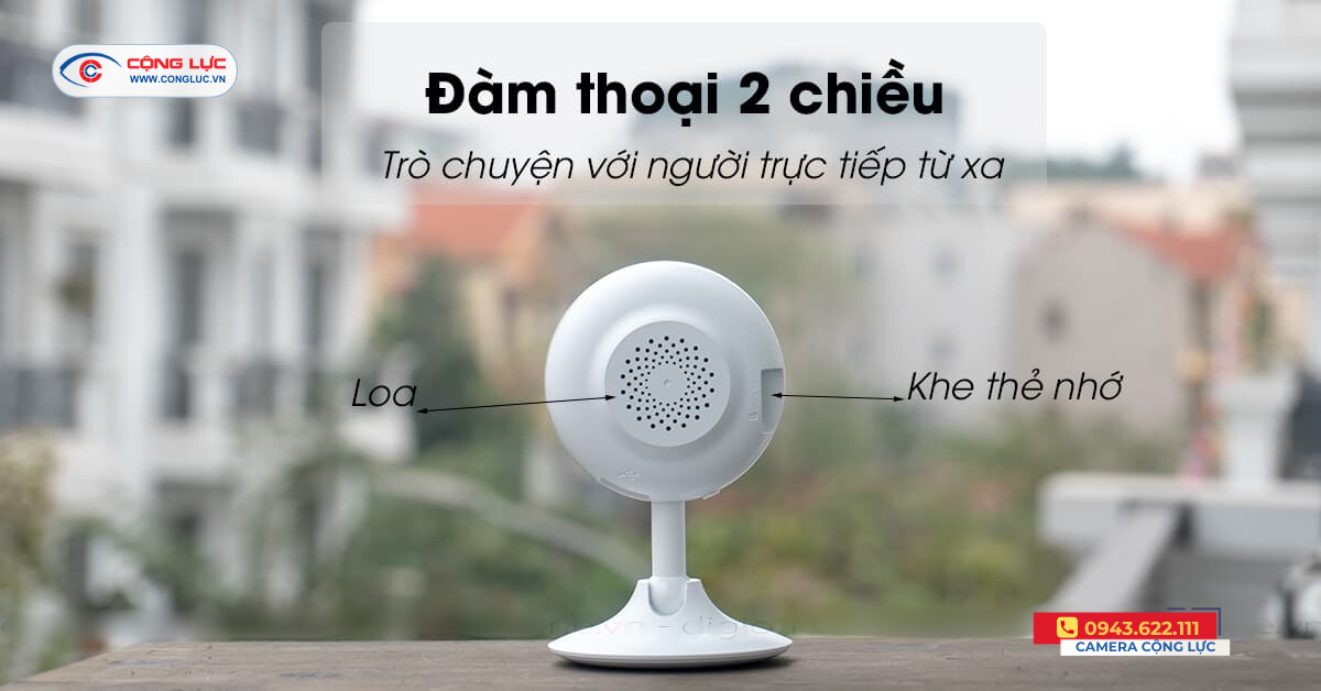 camera wifi trong nhà Ezviz C1C-B trò chuyện 2 chiều to rõ ràng