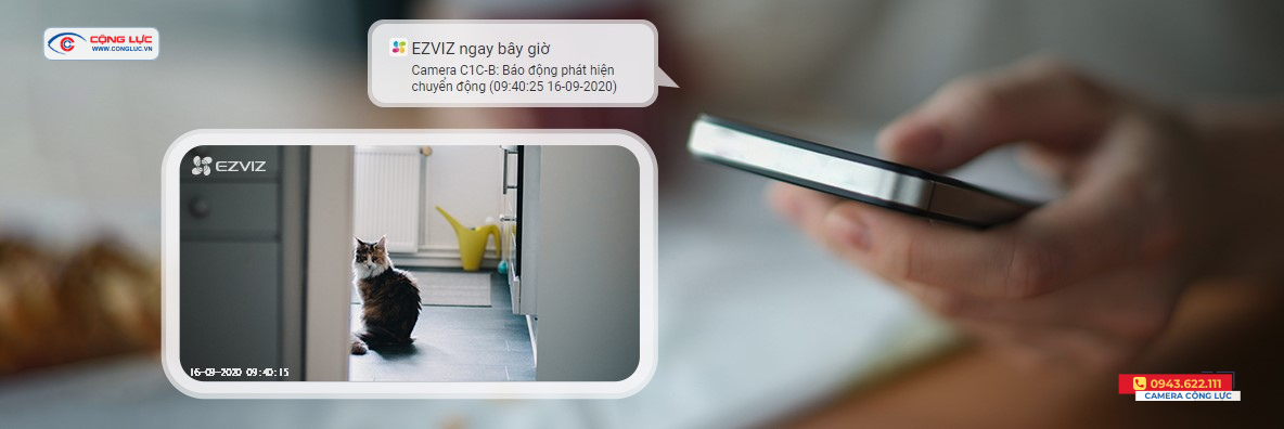 Camera wifi Ezviz C1C-B phát hiện chuyển động thông minh