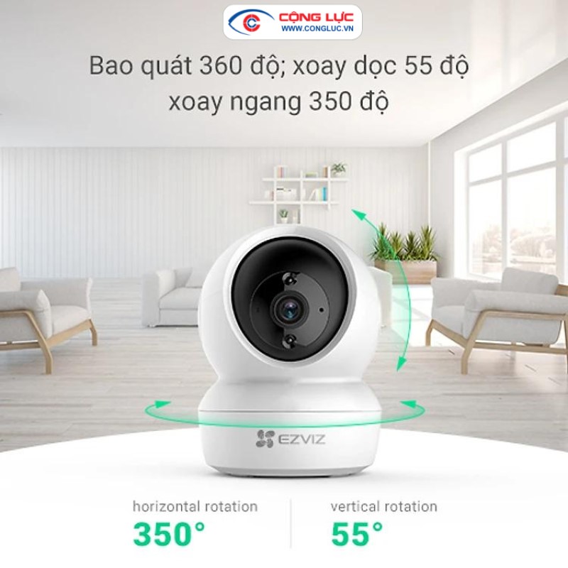 Camera wifi Ezviz C6N xoay 360 độ