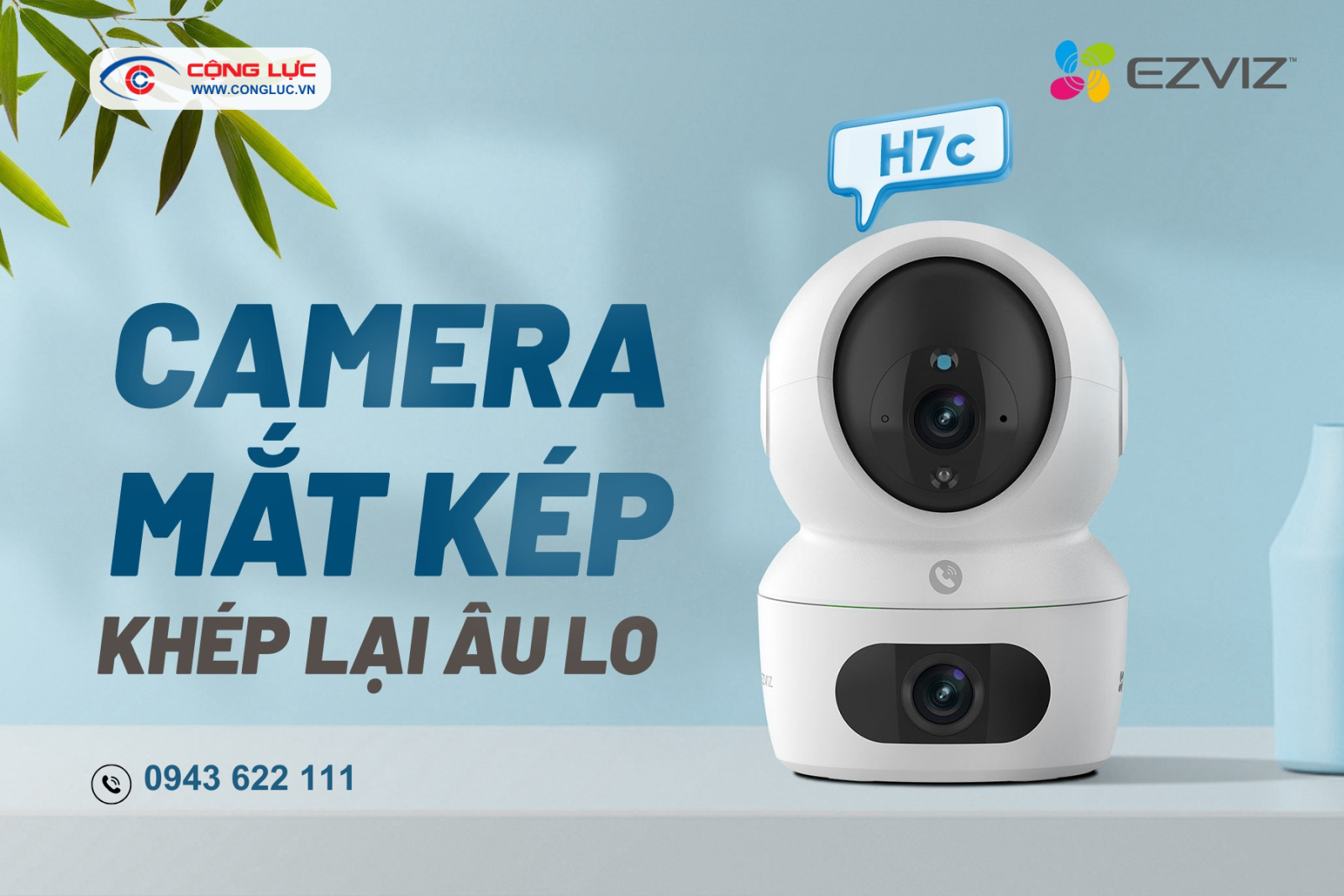 Camera wifi trong nhà mắt kép Ezviz H7C chính hãng giá rẻ