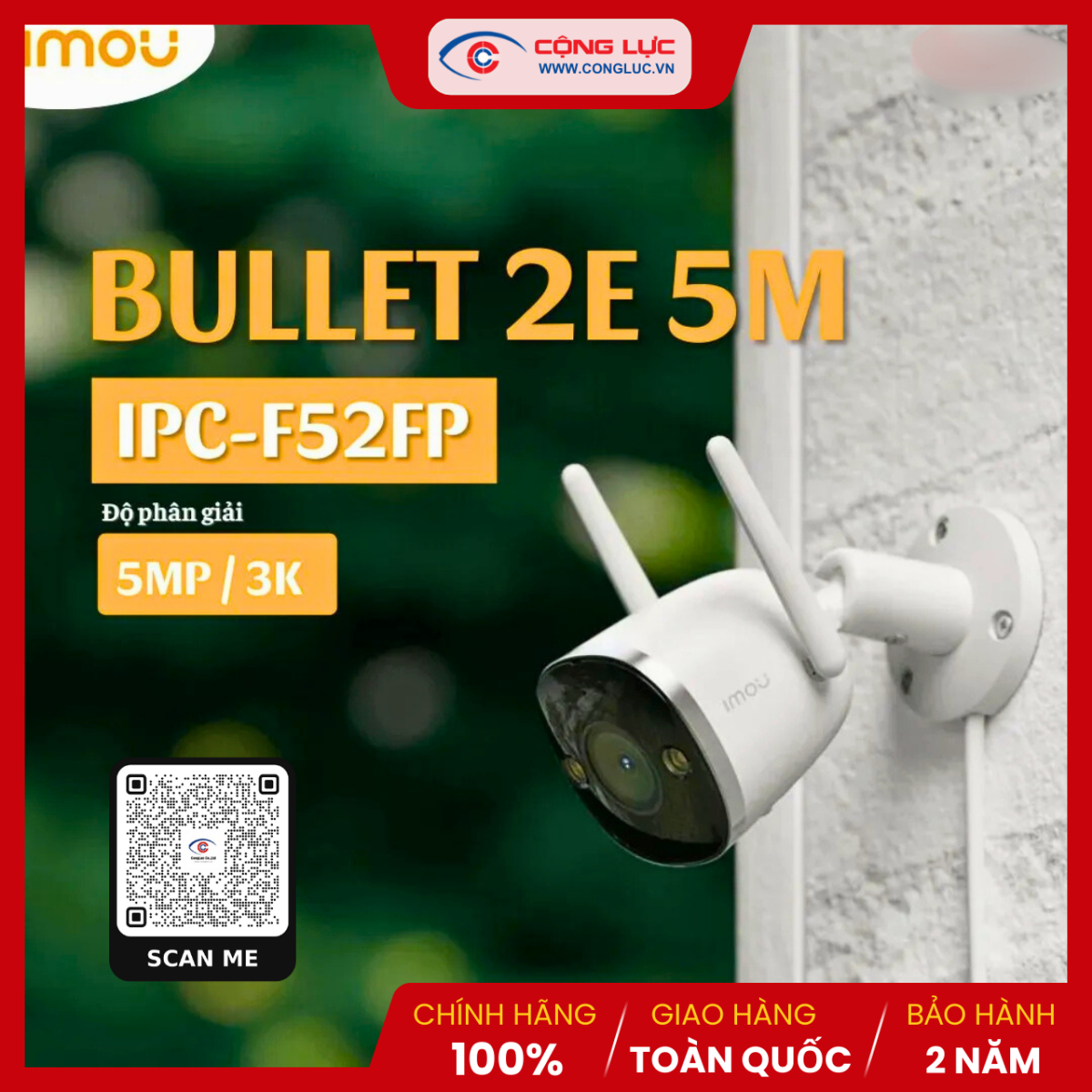 iMou F52FP 3K 5MP top camera wifi ngoài trời tốt nhất 2026