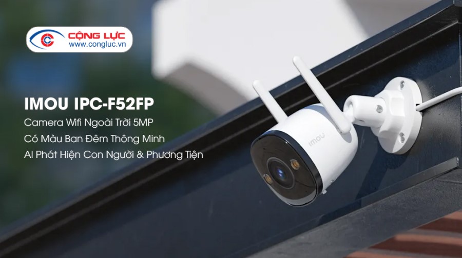 camera wifi imou ngoài trời IPC-F52FP 5MP 3K nhìn ban đêm có màu