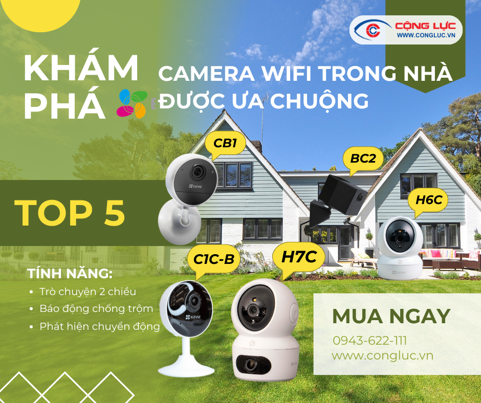 khám phá top 5 camera wifi Ezviz trong nhà được ưa chuộng hiện nay