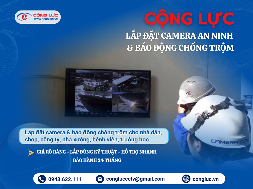 cộng lực lắp đặt camera chuyên nghiệp tại Hải Phòng