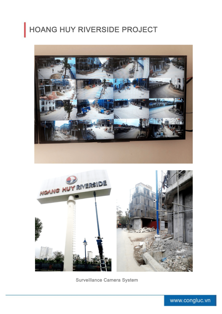 Hồ sơ năng lực công ty Cộng Lực - Lắp đặt camera tại Hoàng Huy Reverside