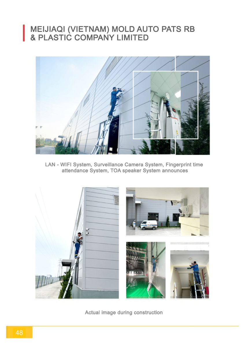hồ sơ năng lực công ty Cộng Lực - thi công hệ thống camera nhà xưởng mejiaqi