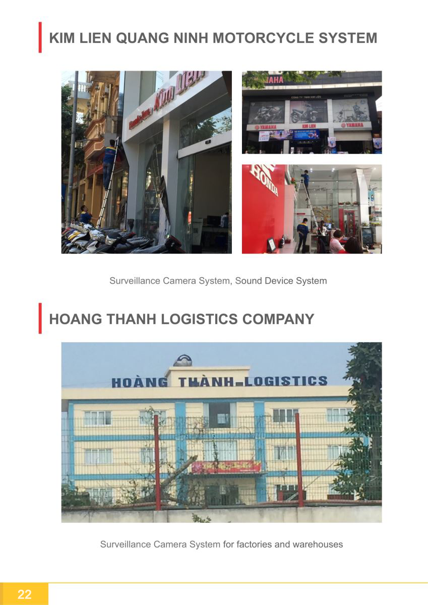 Hồ sơ năng lực công ty Cộng Lực - Lắp camera cửa hàng xe máy kim liên quảng ninh