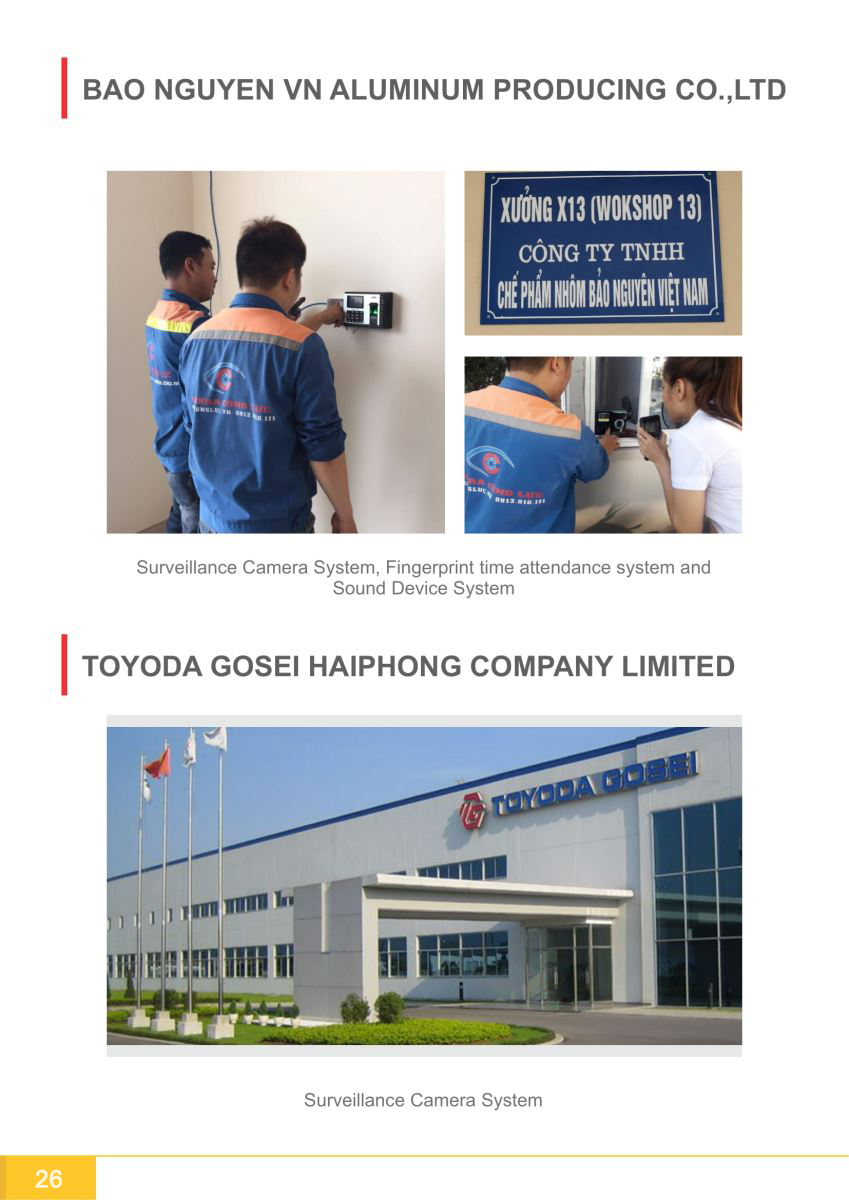 Hồ sơ năng lực công ty Cộng lực - lắp camera nhà máy nhôm bảo nguyên