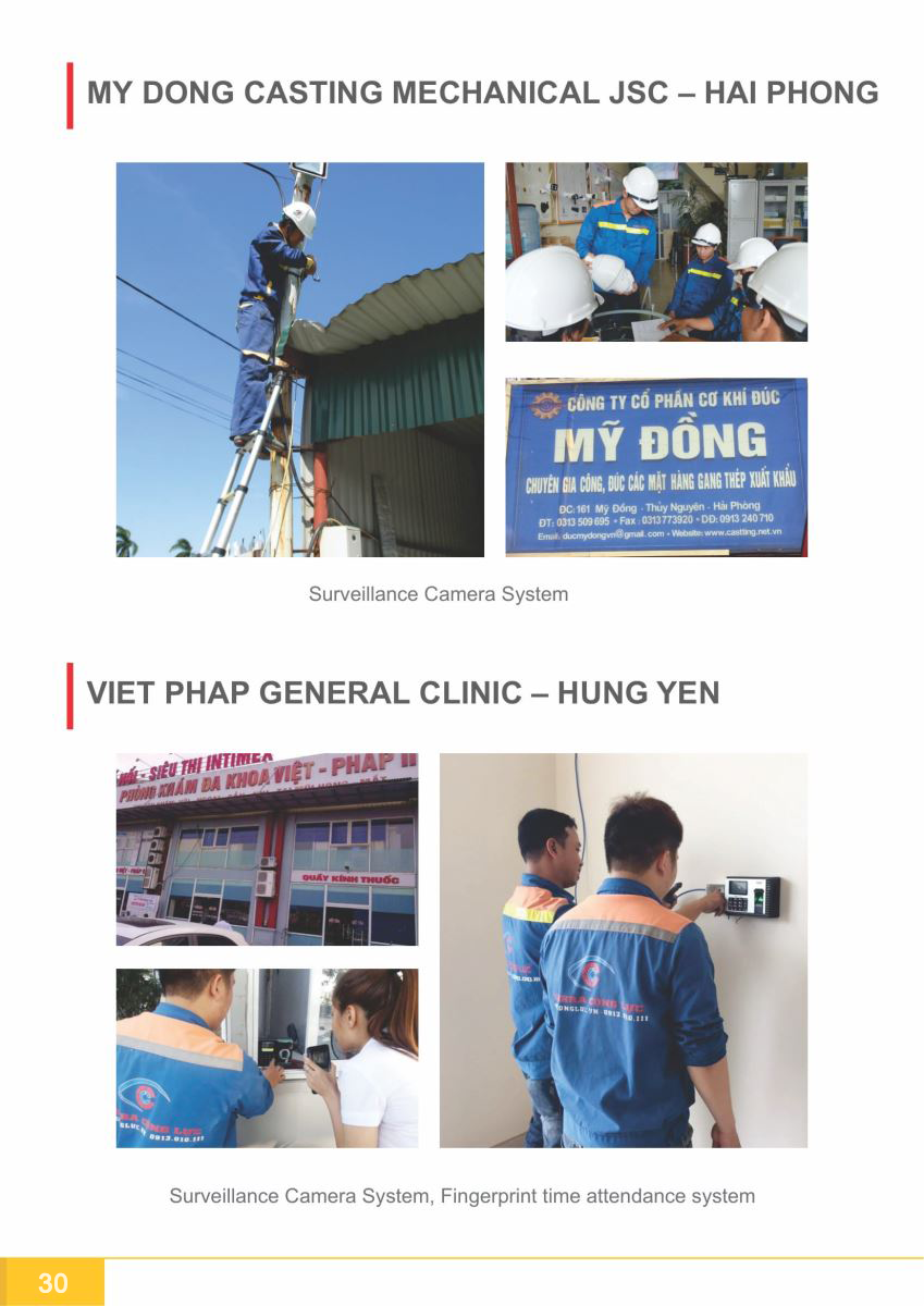Hồ sơ năng lực công ty Cộng Lực - lắp hệ thống camera tại công ty mỹ đồng