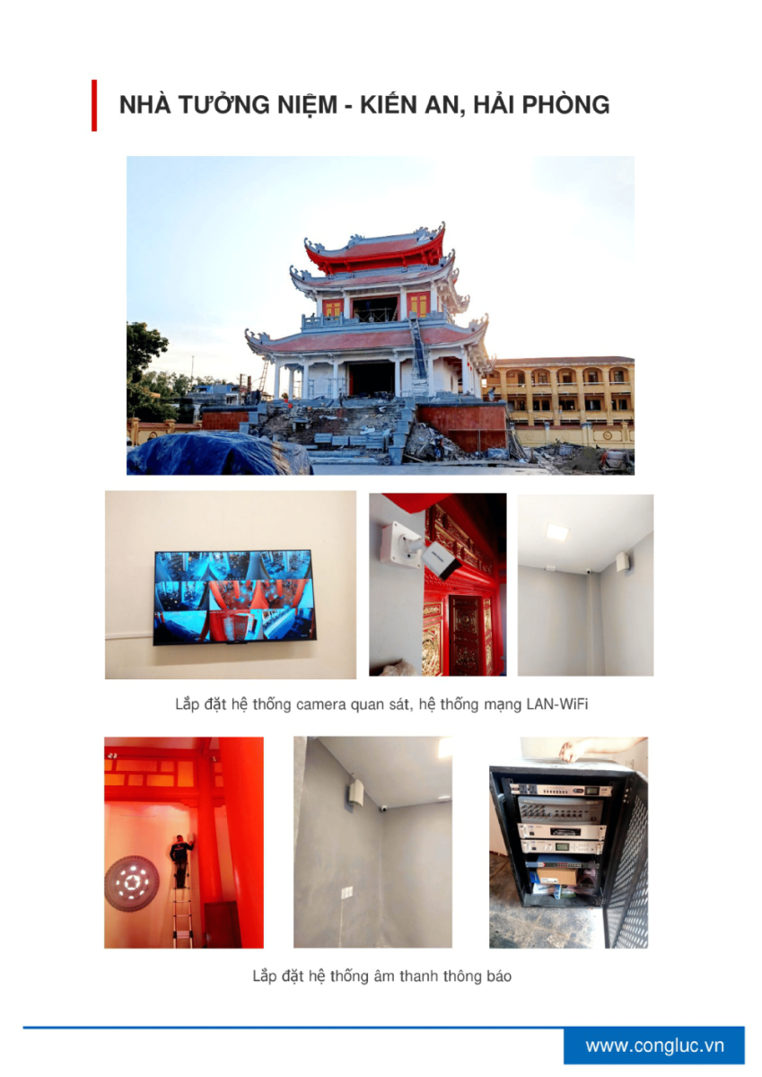 Hồ sơ năng lực công ty camera Cộng Lực Hải Phòng