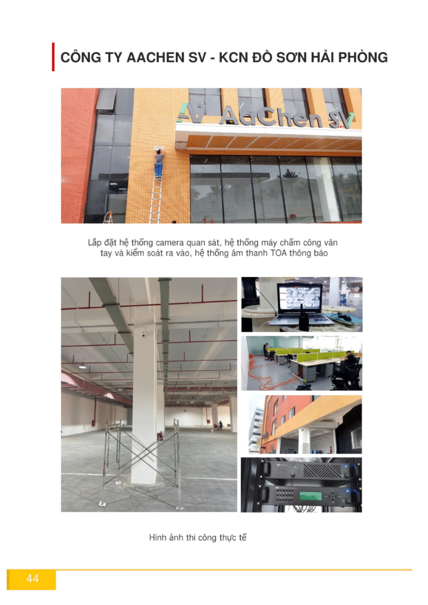 Camera Cộng Lực nhà thầu thi công lắp hệ thống camera tại Công ty AAchen Việt Nam, KCN ĐỒ Sơn Hải Phòng