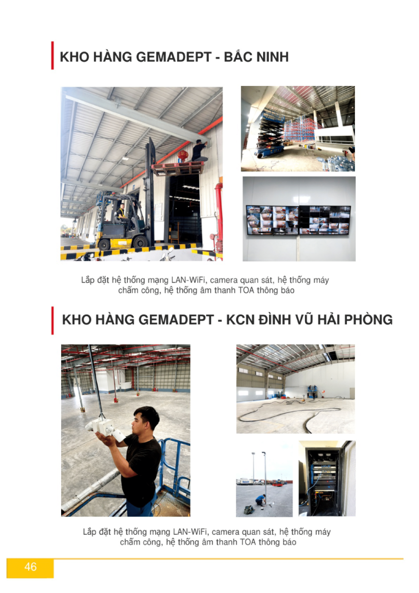 Camera Cộng Lực nhà thầu thi công lắp hệ thống camera tại Công ty Gemadept 