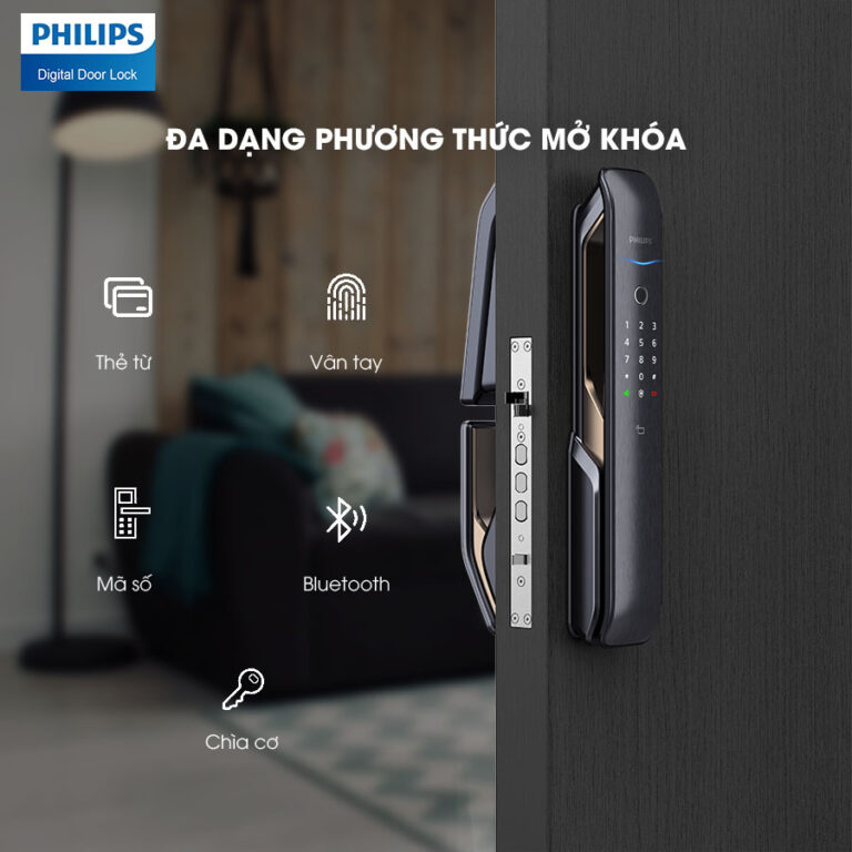 khoá cửa philips đa dạng phương thức mở khoá