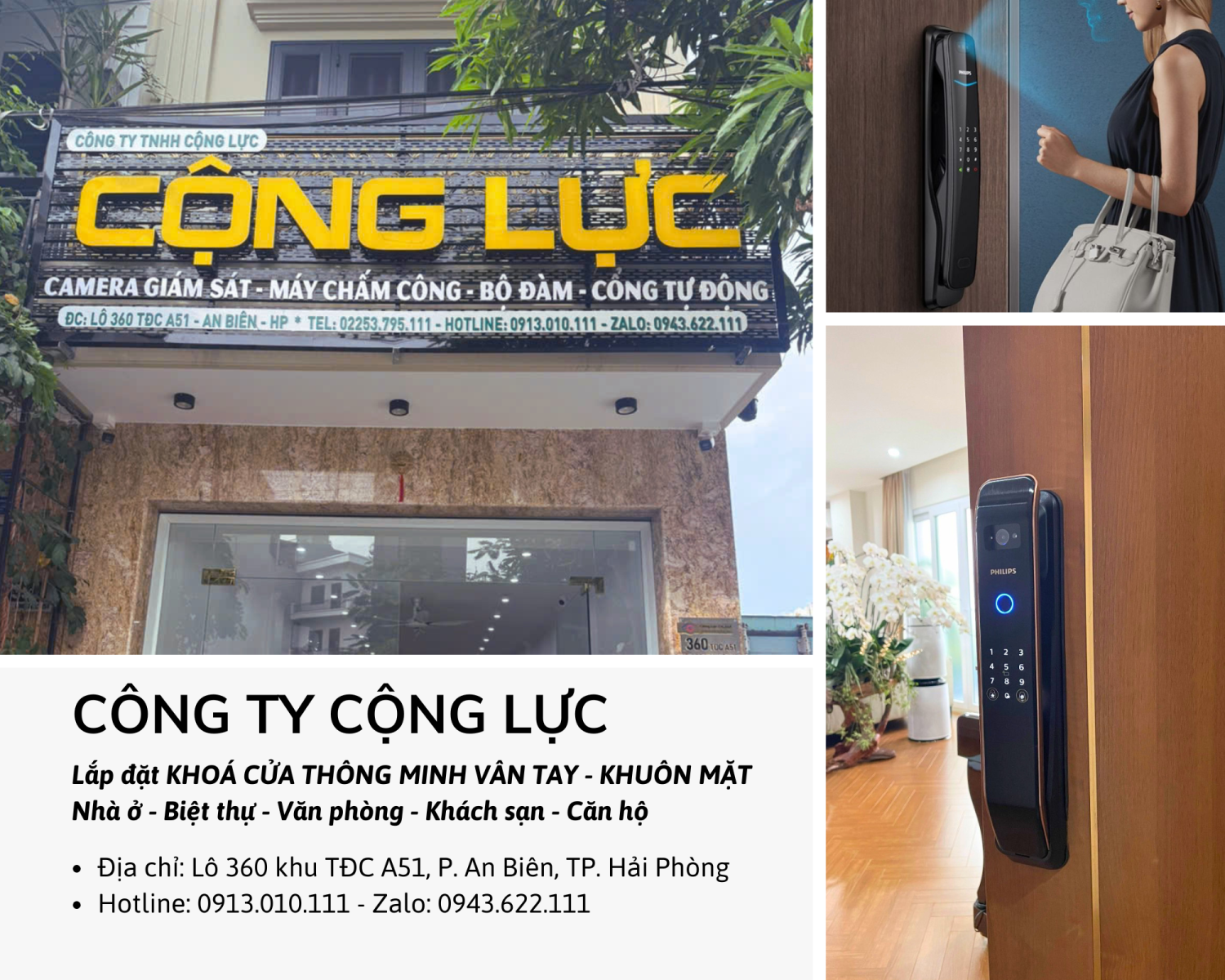 Cộng Lực lắp đặt khoá cửa thông minh tại An Biên Hải Phòng