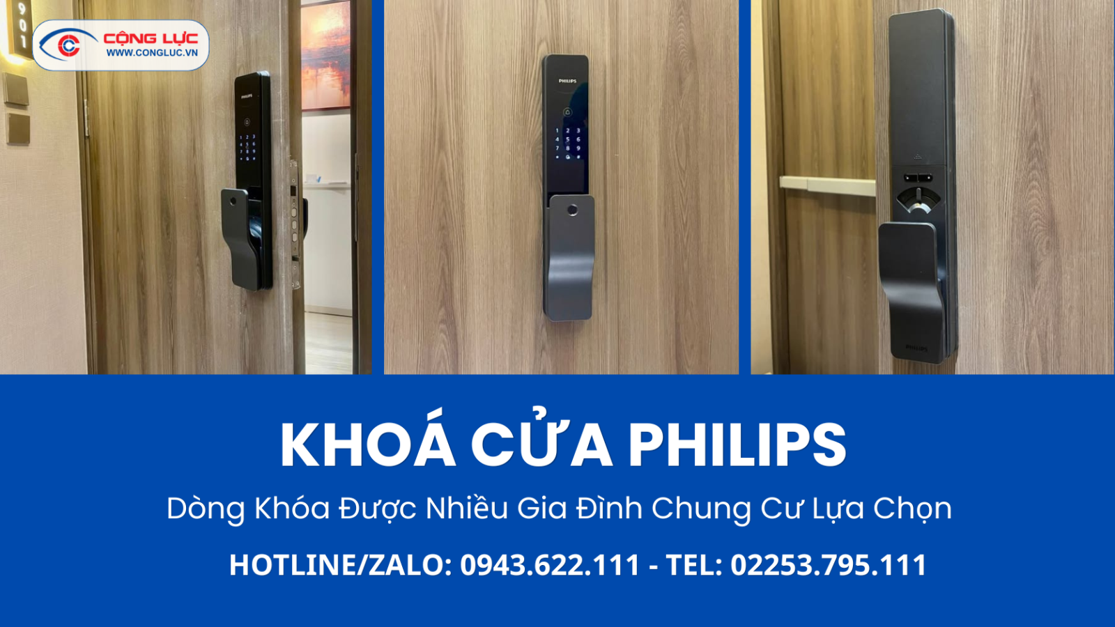 khoá cửa philips dòng khoá được nhiều gia đình chung cư lựa chọn