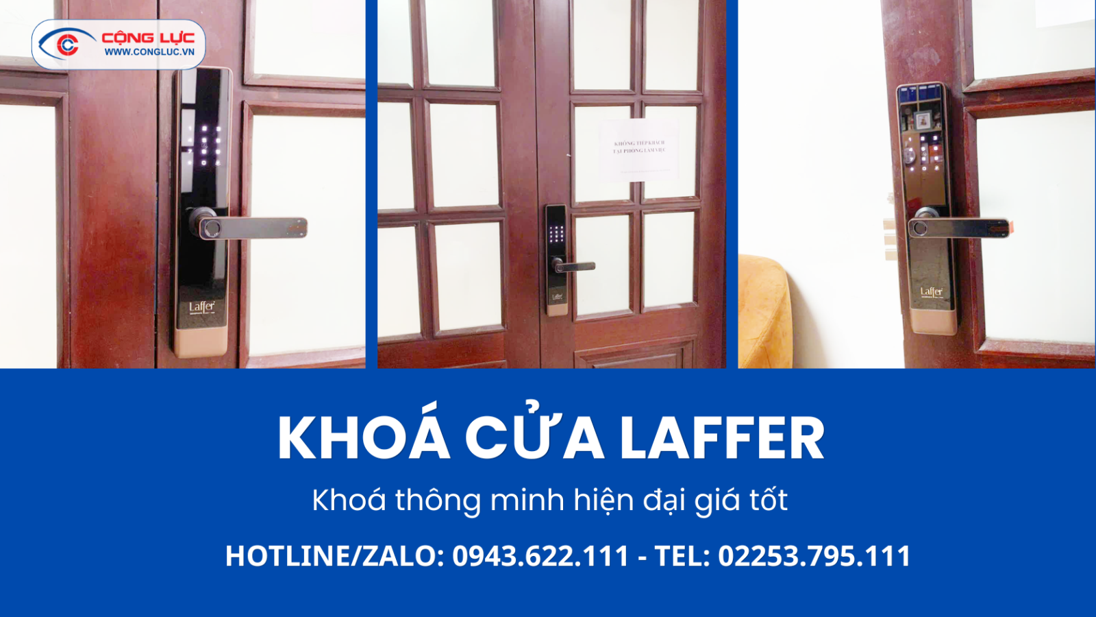 lắp khoá cửa thông minh laffer giá tốt tại Hải Phòng