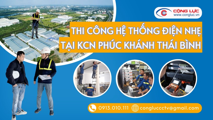 Cộng Lực nhà thầu thi công hệ thống điện nhẹ M&E tại KCN Phúc Khánh Thái Bình