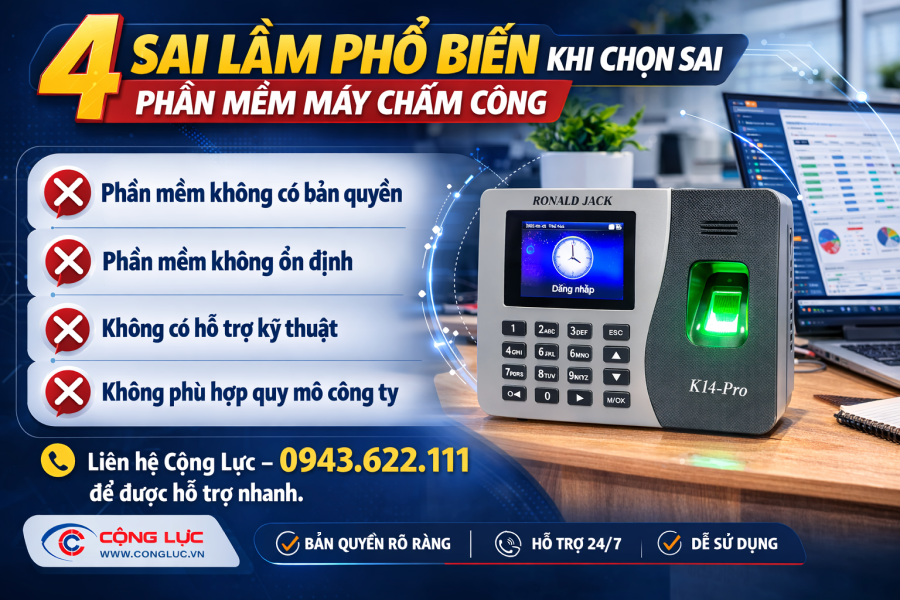 4 Sai lầm phổ biến khi doanh nghiệp chọn sai phần mềm máy chấm công