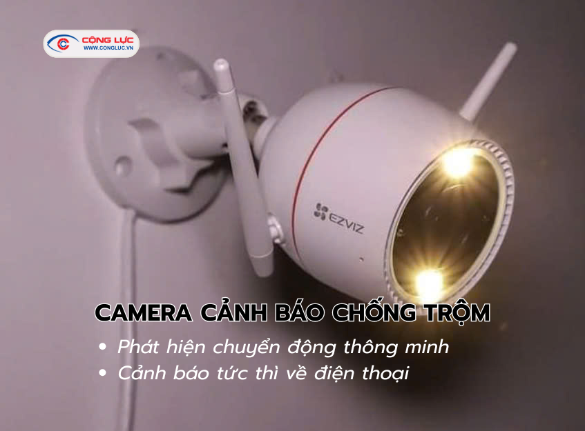 camera cảnh báo chuyển động. Phát hiện đột nhập ngay tức thì