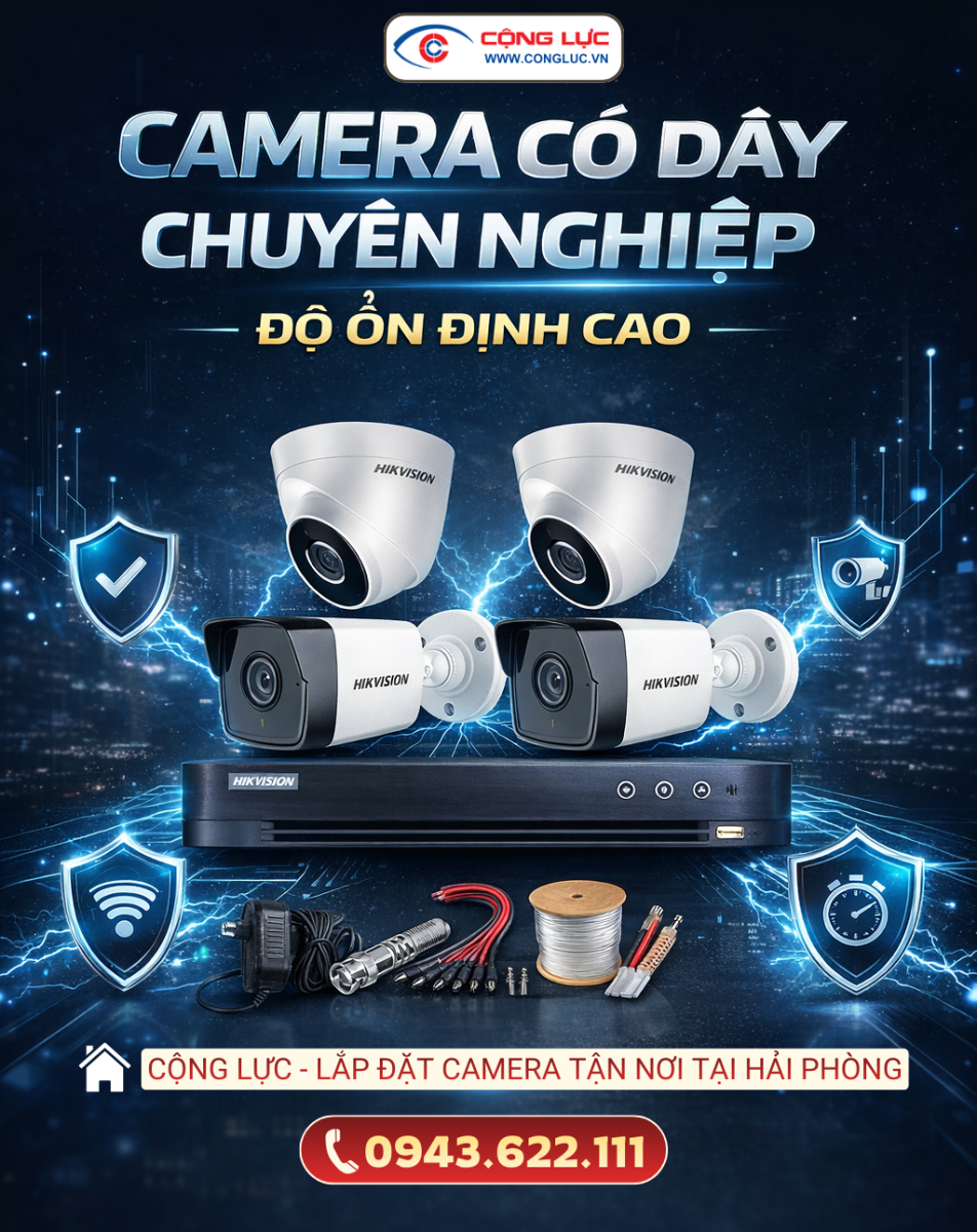 camera có dây chuyên nghiệp và có độ ổn định cao