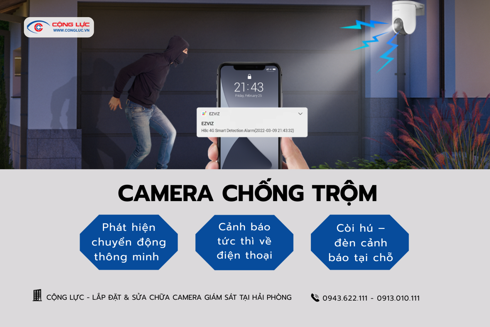 lắp đặt camera chống trộm tại Hải Phòng